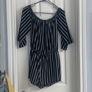 Black and white romper